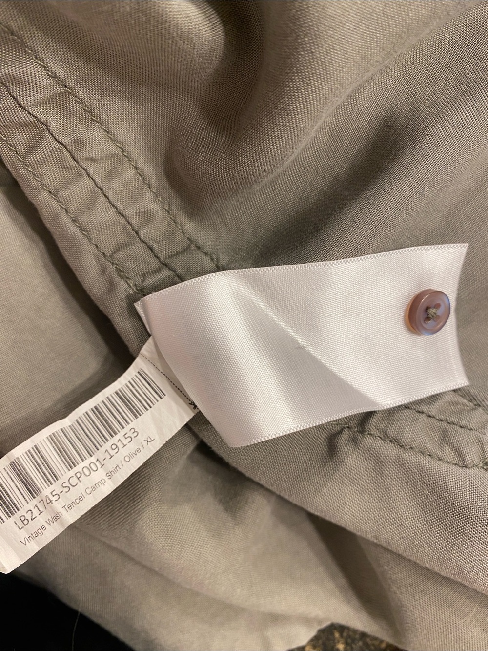 Quince Women’s Tencel Camp Shirt Casual Short-Sleeve Button-Down Olive XL - Picture 8 of 8